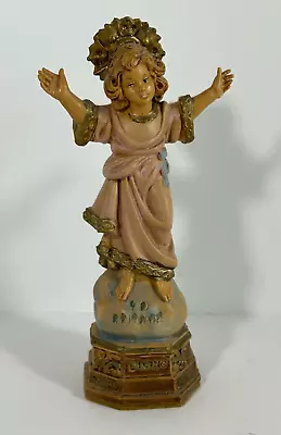 Vintage Statue  Yo Reinare Divino Nino Jesus  S 133 Resin Italy - 7  Tall • $12.95