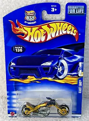 2003 Hot Wheels - GOLD BLAST LANE #136  RARE TREASURE 21 Yrs Old • $6.50