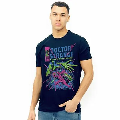 Marvel Mens T-shirt Doctor Strange Master Of The Mystic Arts Navy S-XXL Official • £13.99