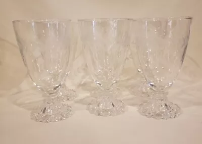 Vintage Cocktail Glasses 1950's Champagne Wine Beaded Base Dots Rings Barware~6 • $59.99