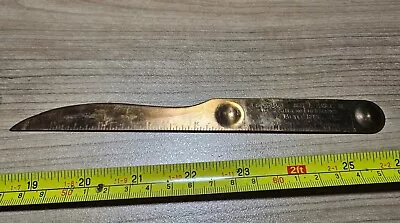 Vintage L. T. Baker John J. Maher Jr Insurance Advertising Metal Letter Opener  • $29.99