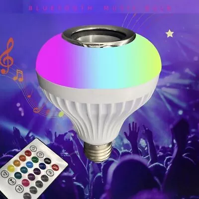 RGB Smart Bluetooth Speaker Smart Emergency Light Camping Lantern Bulb • $19.43