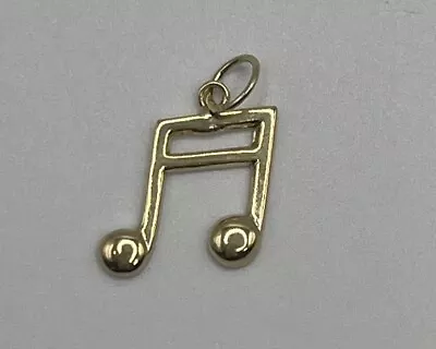 14K Yellow Gold Music Note Charm • $100