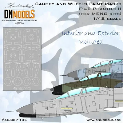 DN 1/48 F-4E / F-4G Phantom II Canopy & Wheels Paint Masks For MENG Kits • $18.95