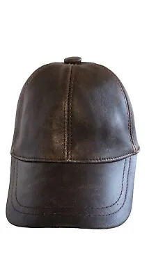 Real Leather Baseball Cap Mens • £19.99