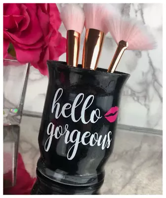 Glitter Glam Makeup Brush Holder  Custom Makeup Brush Organizer. Vanity Decor. • $15.50