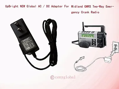 12V AC Adapter For Midland XT511 GMRS Two-Way Emergency Crank Radio Power Supply • $16.99