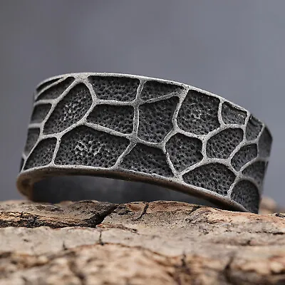 Viking Githic Style Stainless Steel Geometry Ring Band Jewelry Boyfriend Gift • $9.71