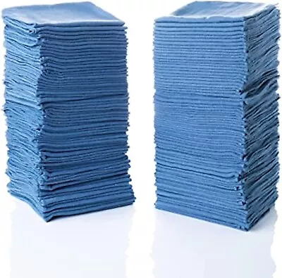 Simpli-Magic 79184 Shop Towels 14 X12  50 PackCotton Blue Free Shipping • $17.28