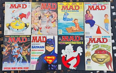 Mad Magazine 1989 Lot Of 8 Full Year Run WWF Hulk Hogan GHOSTBUSTERS Biden Trump • $27.95