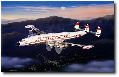 Evening Star By Mike Machat - Lockheed 1049 Connie - Aviation Art • $95