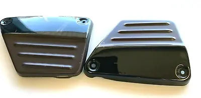 (17.)LEFT & RIGHT SIDE COVER SET YAMAHA VMX12 VMAX 1200 In BLACK/ BROWN COLOR  • $109