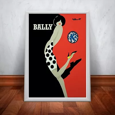 $62.55 • Buy Bally Kick Shoes Red Vintage Wall Art Print. Great Art Decor A3 A2 A1.