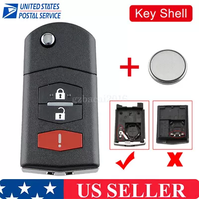 Keyless Remote Control Key Fob Case Shell For Mazda CC43-67-5RYC + Battery • $10.45