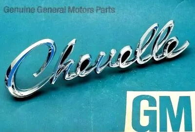 Nos Gm 68 Chevy Chevelle Rear Tail Panel Script Emblem 427 396 327 454 502 572 • $59.95