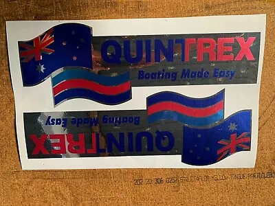$43.34 • Buy Quintrex Stickers 450x150mm Decals, Chrome Metallic Finish
