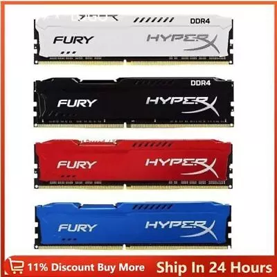 HyperX FURY RAM DDR4 16GB 8GB 32GB 4GB 3200 2666 2400 2133 Desktop Memory DIMM • $37.24