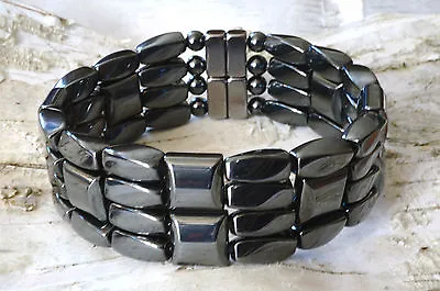 $64.99 • Buy 100% Magnetic Hematite Bracelet Anklet Magnetic Clasp Super Strong