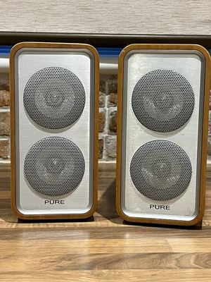 £18 • Buy Pure Digital 12A67 Speakers 30W 6 Ohms Light Brown Beech Pair 21cm