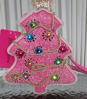 Betsey Johnson Kitsch Christmas Tree Crossbody Bag Purse Lights Up RARE NWT • $299.01