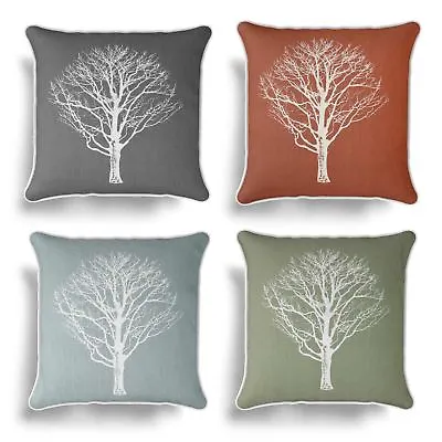 £5.95 • Buy Woodland Trees Cushion Cover Modern Reversible Tree Print Covers 17  X 17  