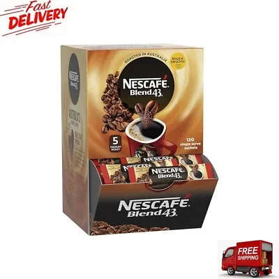 Nescafe Blend 43 Instant Coffee Sticks Sachets Medium Roast Office 1.7g X 120 Pk • $33.59