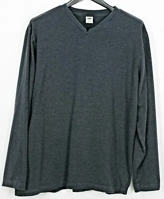 OLD NAVY Size XL Men's Shirt Long Sleeve V-Neck Tee Heathered Charcoal Gray • $12.59