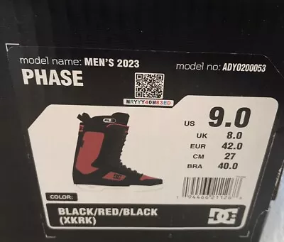 DC Phase Snowboard Boots 2023 Mens Size 9 New • $100