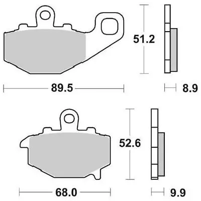 Pair Brake Pads 687ls 687 Ls For Kawasaki 550 Zr Zephyr 1993-1993 • £37.51