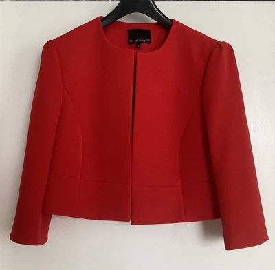 £45 • Buy PHASE EIGHT Red Fully Lined Cropped Jacket 3/4 Sleeves - UK 16 NWOT
