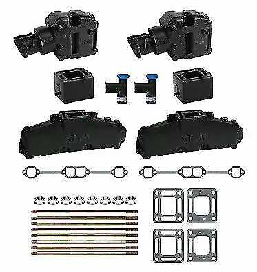 Mercruiser Marine 5.7 350 Exhaust Manifolds 4  Risers Elbows 3  Spacers Set Kit • $925