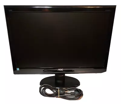 AOC E2050SWD LED 20  Monitor Widescreen VGA DVI-D HDCP 5ms 1600 X 900 195LM00002 • $23.98