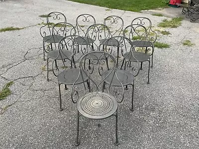 We Ship! Vintage Wrought Iron Outdoor Furniture Salterini Woodard • $4200