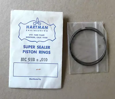 Vintage Hartman Super Sealer Piston Rings MC 91B + .010  Go Kart Parts • $16.95