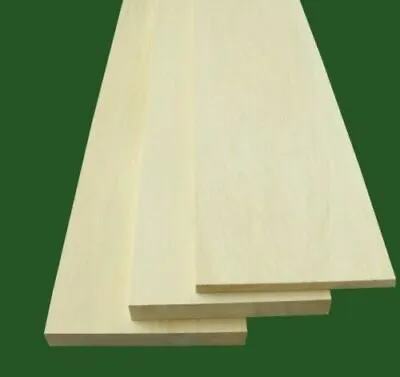 Basswood Thin Stock Three-Dimensional Lumber Board Wood Blank Kiln Dried • $31.76