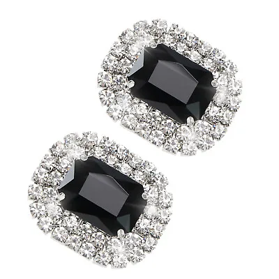 £9.86 • Buy 2Pcs Crystal Shoe Clips Rhinestone Shoe Buckles Detachable Jewelry Clips