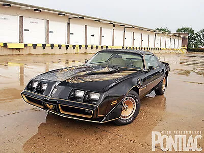 1980 Pontiac Trans Am 24 X 36 INCH POSTER Classic Muscle Car Bandit Black  • $23.99