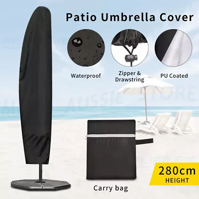 $21.99 • Buy 280cm Parasol Umbrella Cover Cantilever Outdoor Patio Shield Garden Protective