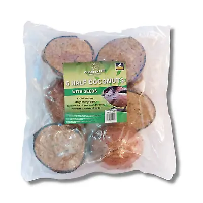 Copdock Mill Half Coconut Original Natural Bird Feeder 6pk • £13.99