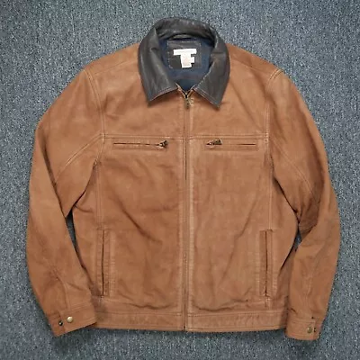 Carbon 2 Cobalt Jacket Mens Small Brown Nubuck Leather Hacienda Lined Full Zip • $239.80
