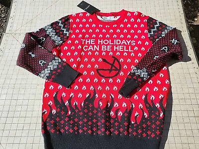 Hulu Marvel Helstrom Mens Ugly Christmas Sweater Sz Large All Over Helstorm New • $65