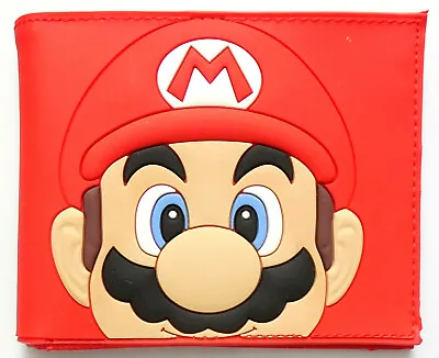 £11.89 • Buy Super Mario RED Silicone Wallet Id Window 2 Card Slot Zipped Coin Pocket