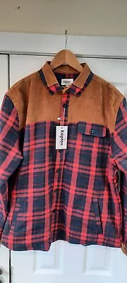 Mens Padded Shirt Fur Lined Lumberjack Flannel Work Jacket Warm Thick Casual Top • £25