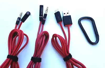 3 Headphone CABLES For Monster BEATS By Dr. Dre STUDIO SOLO PRO DETOX MIXR • $12.55