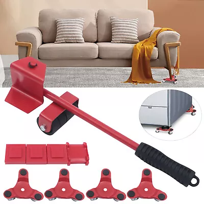 4Pcs Moving Tri-Dolly Set & Lifter Heavy Duty Furniture Mover W/ 12 Wheels • $27.24