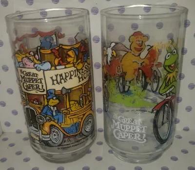 Vintage 1981 The Great Muppet Caper McDonald's Drinking Glasses Cups Lot Of 2 • $12.50