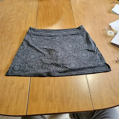 $12 • Buy Tranquility Size M Skirt Skort Gray Black