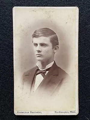 Antique Northampton Massachusetts Handsome Man Civil War Era CDV Photo Card • $9.95