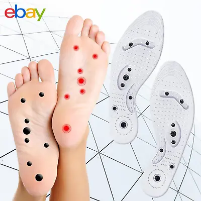 Magnetic Massage Shoe Insoles Acupressure Foot Therapy Reflexology Pain Relief • £3.40