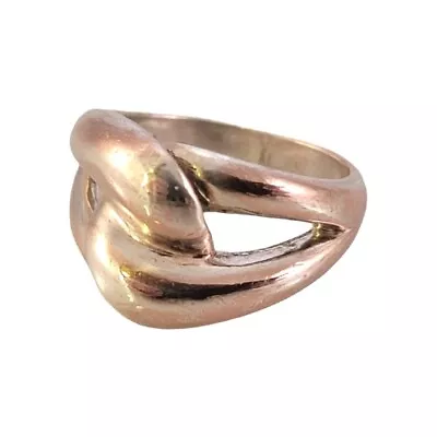 VTG Sterling Interlocking Loops Copper Highlight Ring • $42